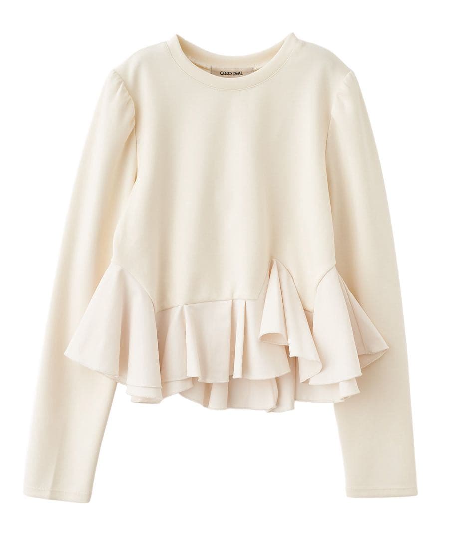 ♡完売商品♡ COCO DEAL アシメペプラムブラウス　アイボリー