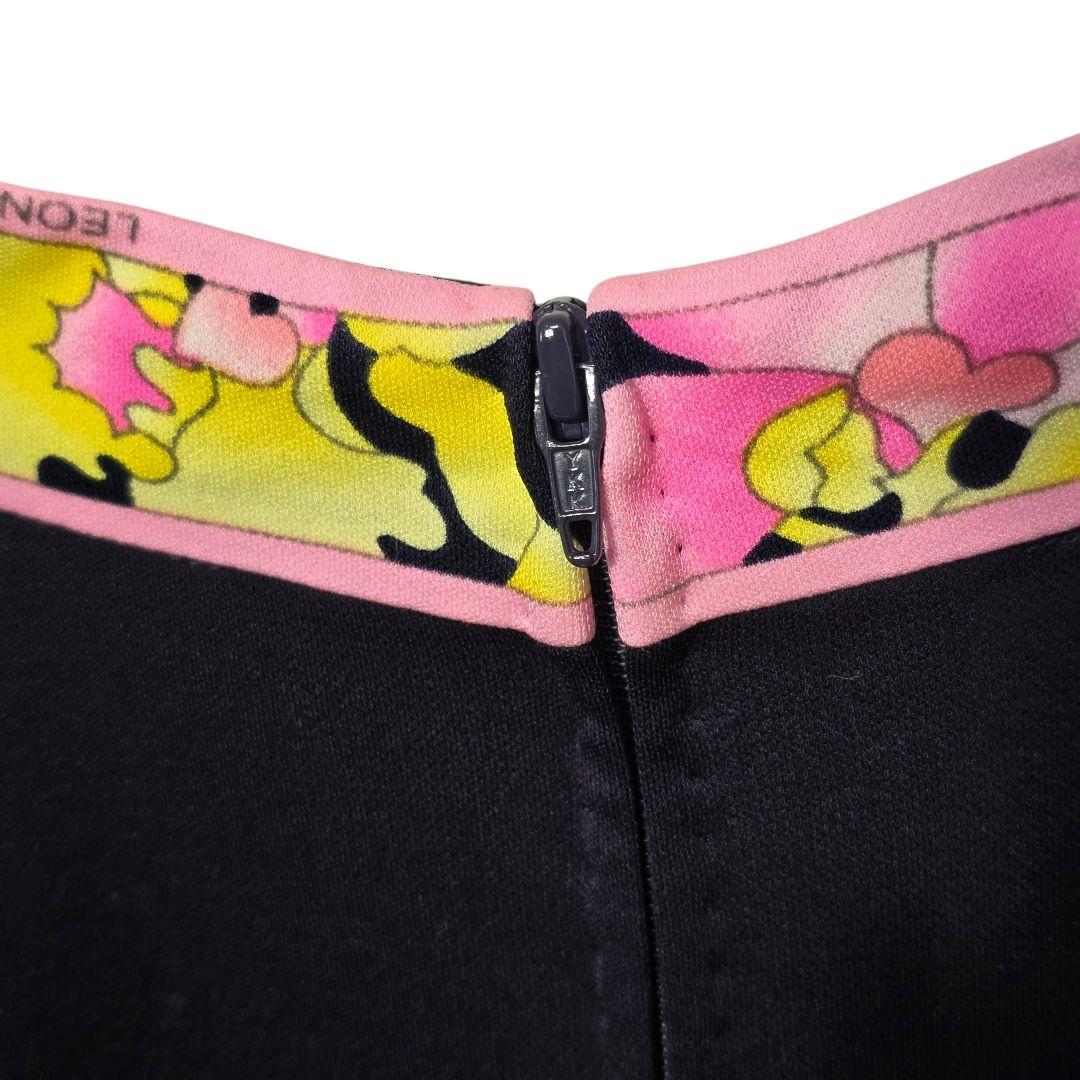 レオナール カンカン素材 フラワー ロングワンピース 42