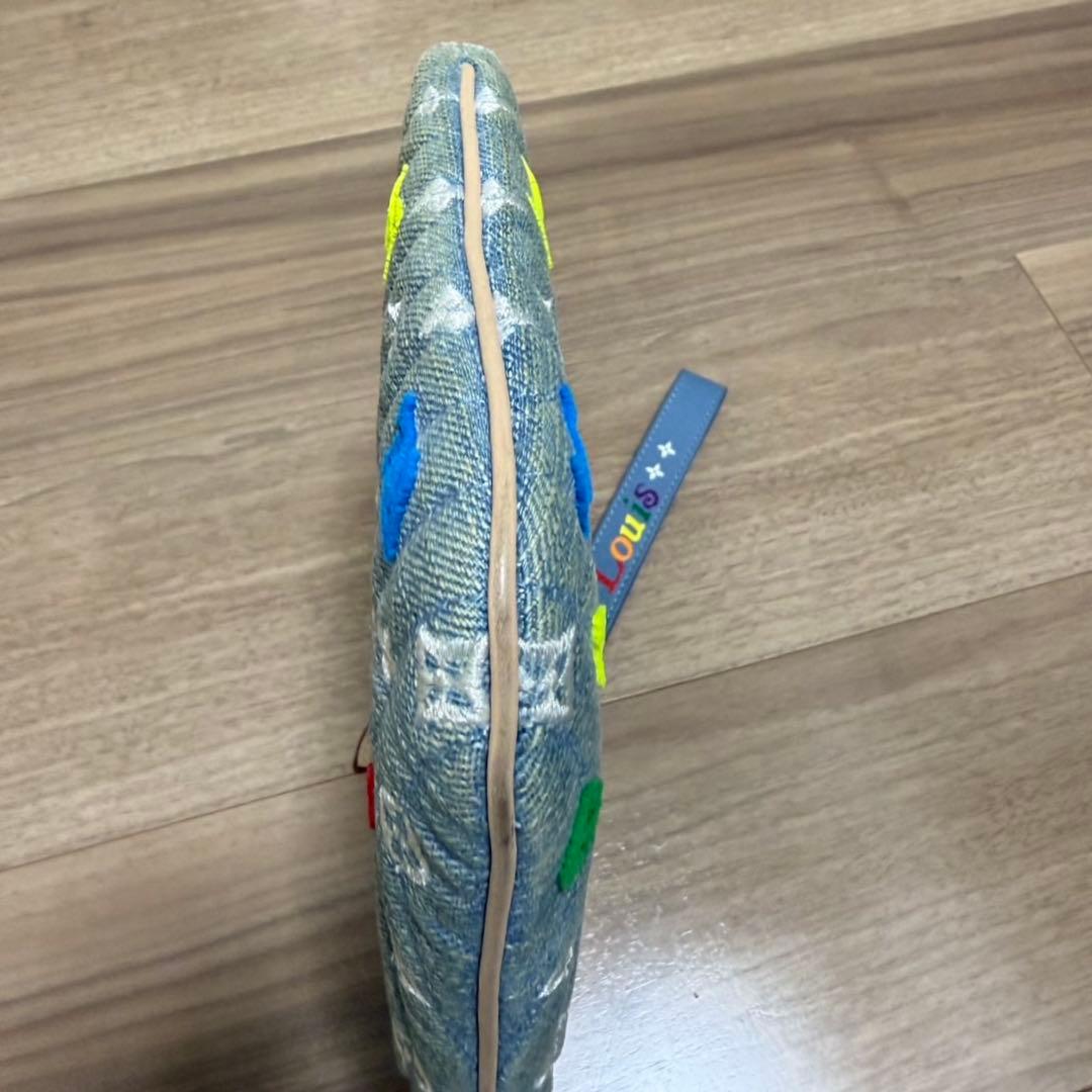 【希少・限定品】ルイヴィトン　クラッチバッグ デニム ライトブルー マルチカラー