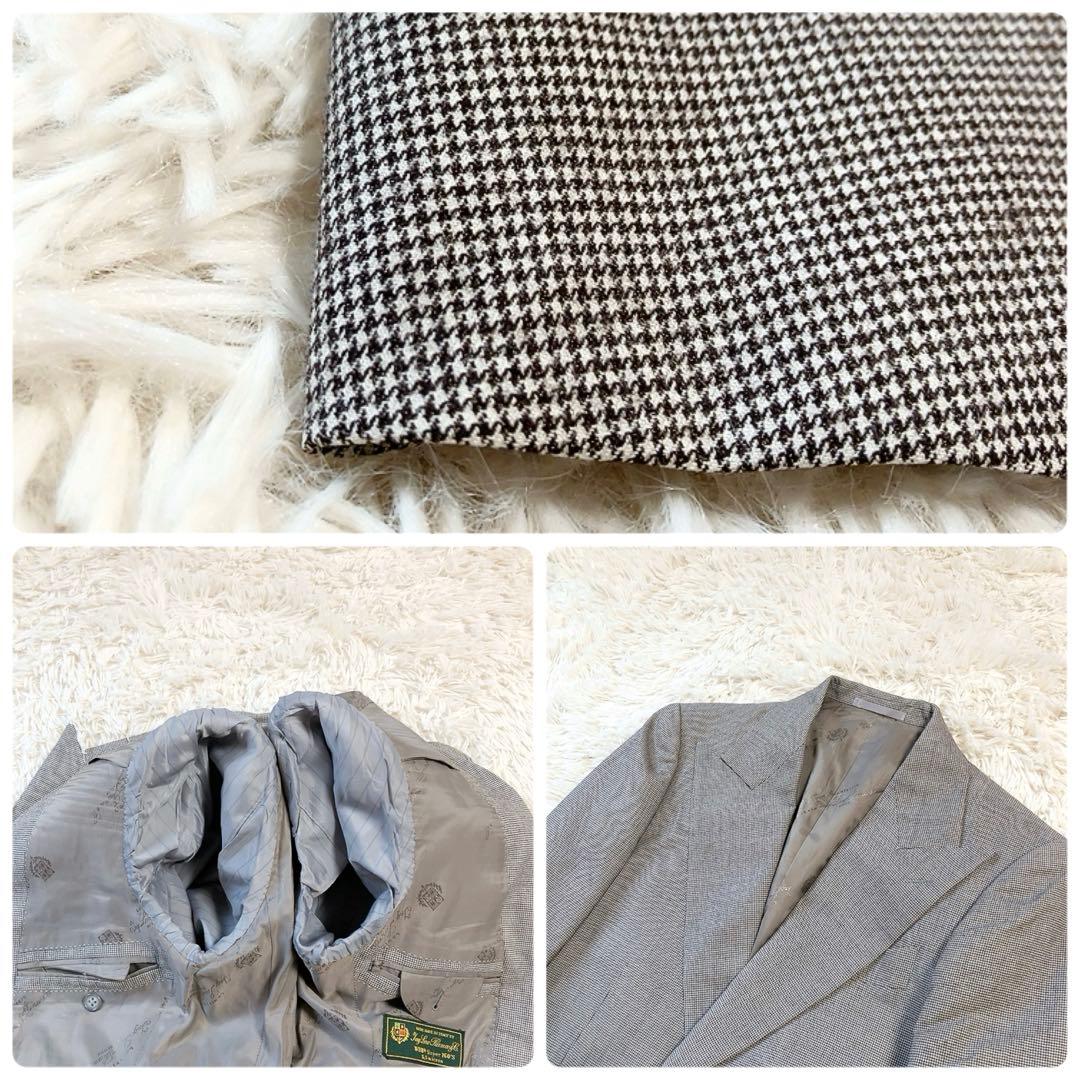 【裏地ロゴ・160's】Loro Piana　スーツ　千鳥柄　正規緑タグ　L貝釦