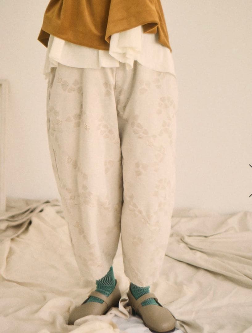 tumugu ツムグ 幾何学ジャガードティンカーパンツ