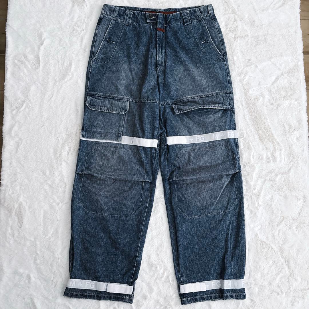 マリテフランソワジルボー シャトルパンツ 極太w38バギーデニム