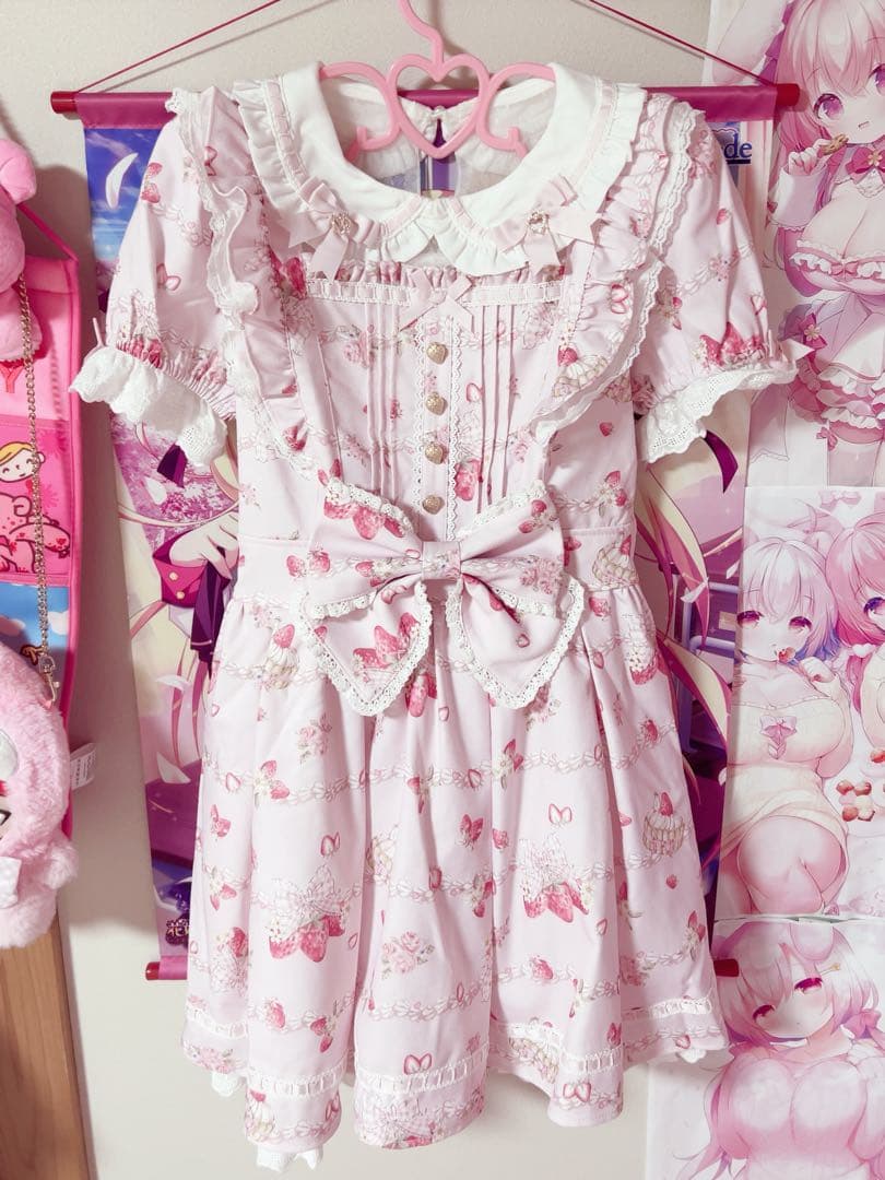 ♥LIZLISA Creamy Berry柄ワンピース ピンク♥