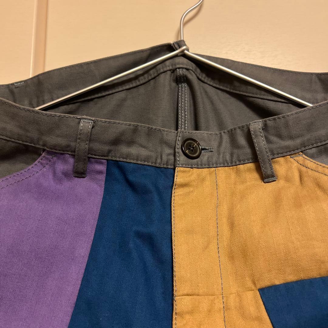 コムデギャルソンパッチワーク マルチカラーパンツ