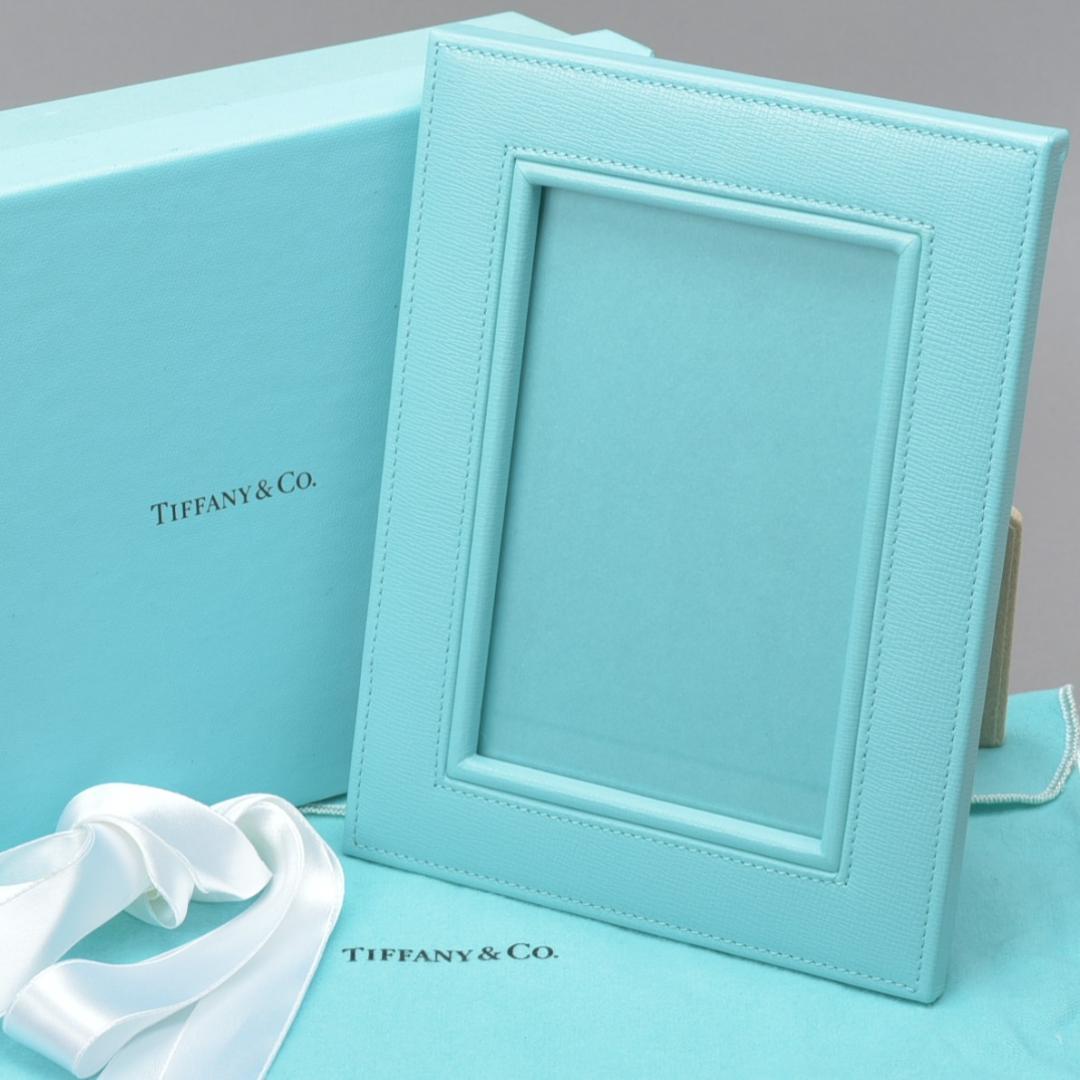 新品 TIFFANY&Co. ティファニー 写真たて フォトフレーム レザー調