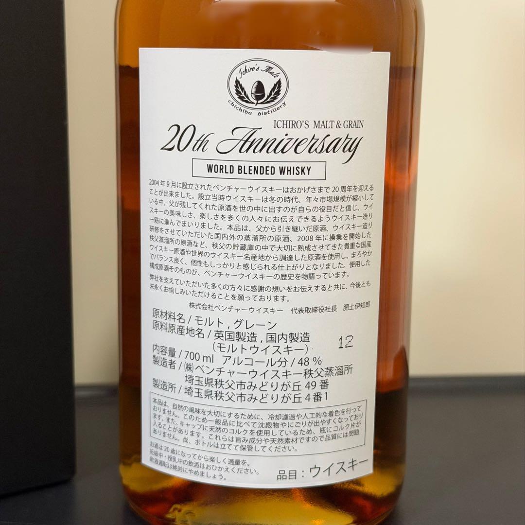 イチローズモルトアンドグレーン　20th アニバーサリーエディション　バッチ12