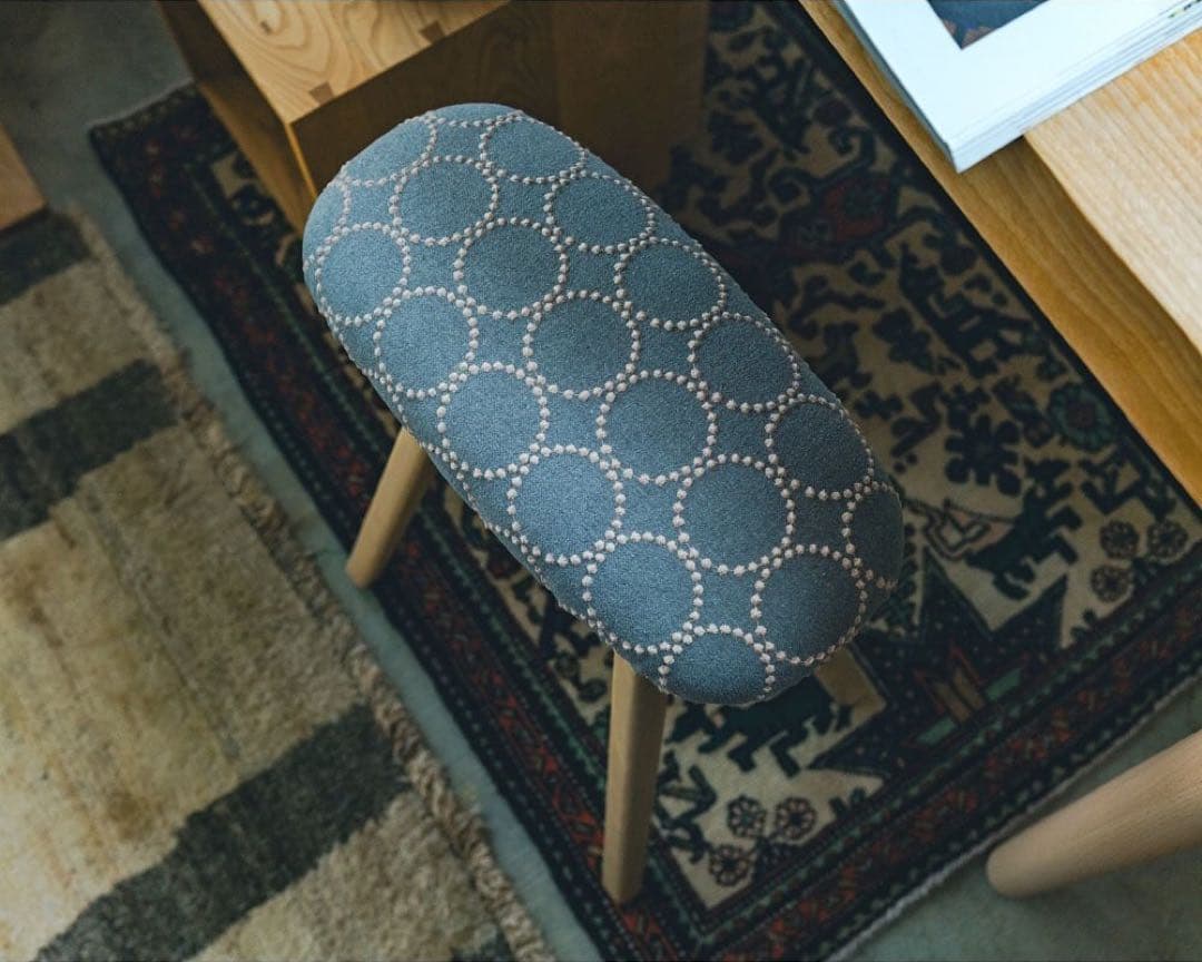 キッチンスツールBR H530＋ミナ ペルホネン　タンバリン　グレー