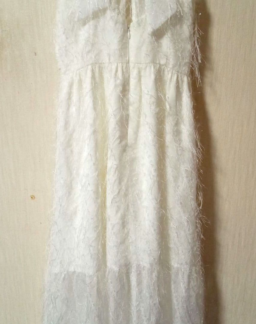 DEA. by ROBE de FLEURS/フリンジジャガードドレス　Sサイズ