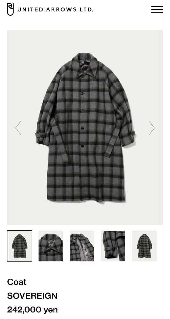 【SOVEREIGN】Joshua Ellis ユナイテッドアローズ М コート