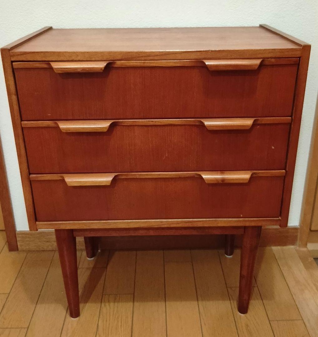 北欧ヴィンテージ　チェスト　3段　北欧ヴィンテージ家具　8/8〜8/11発送不可