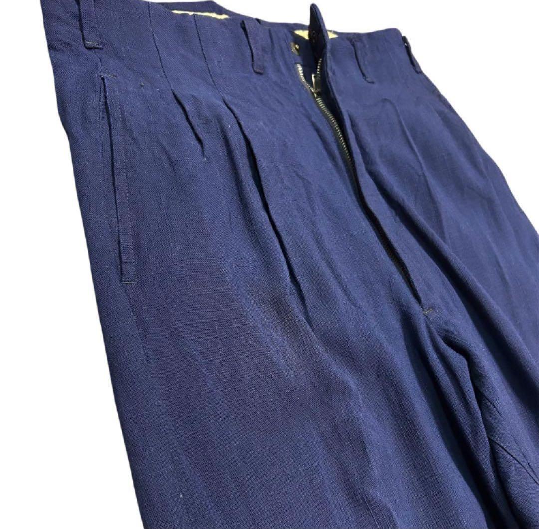 50s 絣　2タック　リネンスラックス　ロカビリー 着用画像