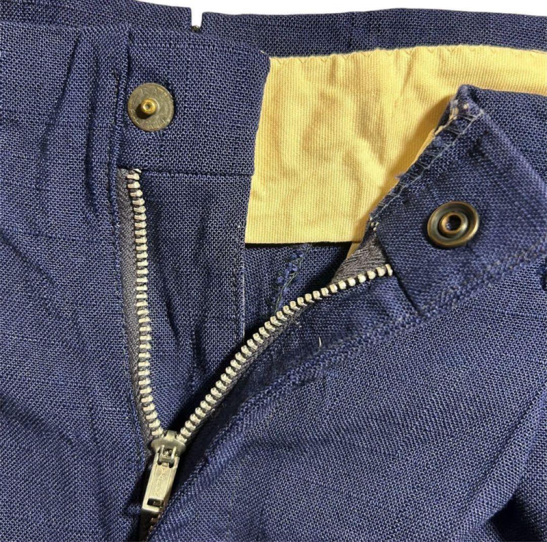 50s 絣　2タック　リネンスラックス　ロカビリー 着用画像