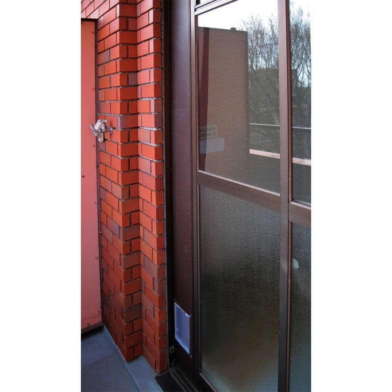 国産工事不要サッシ取付用パネルキャットドアS ホワイト 猫ドア