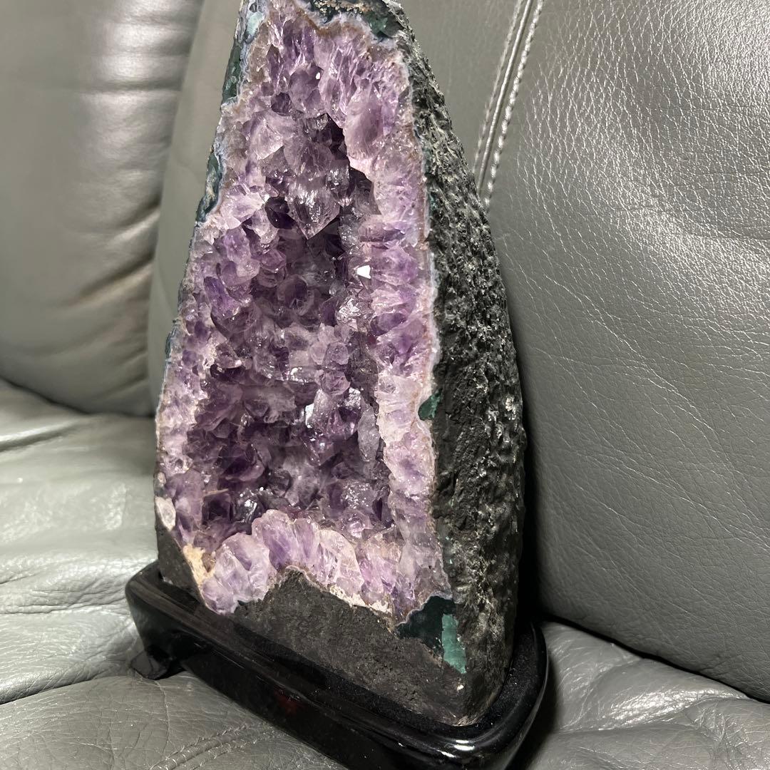 年始特価！アメジストドーム　24cm2.5kg カルサイト13cm2.4kg