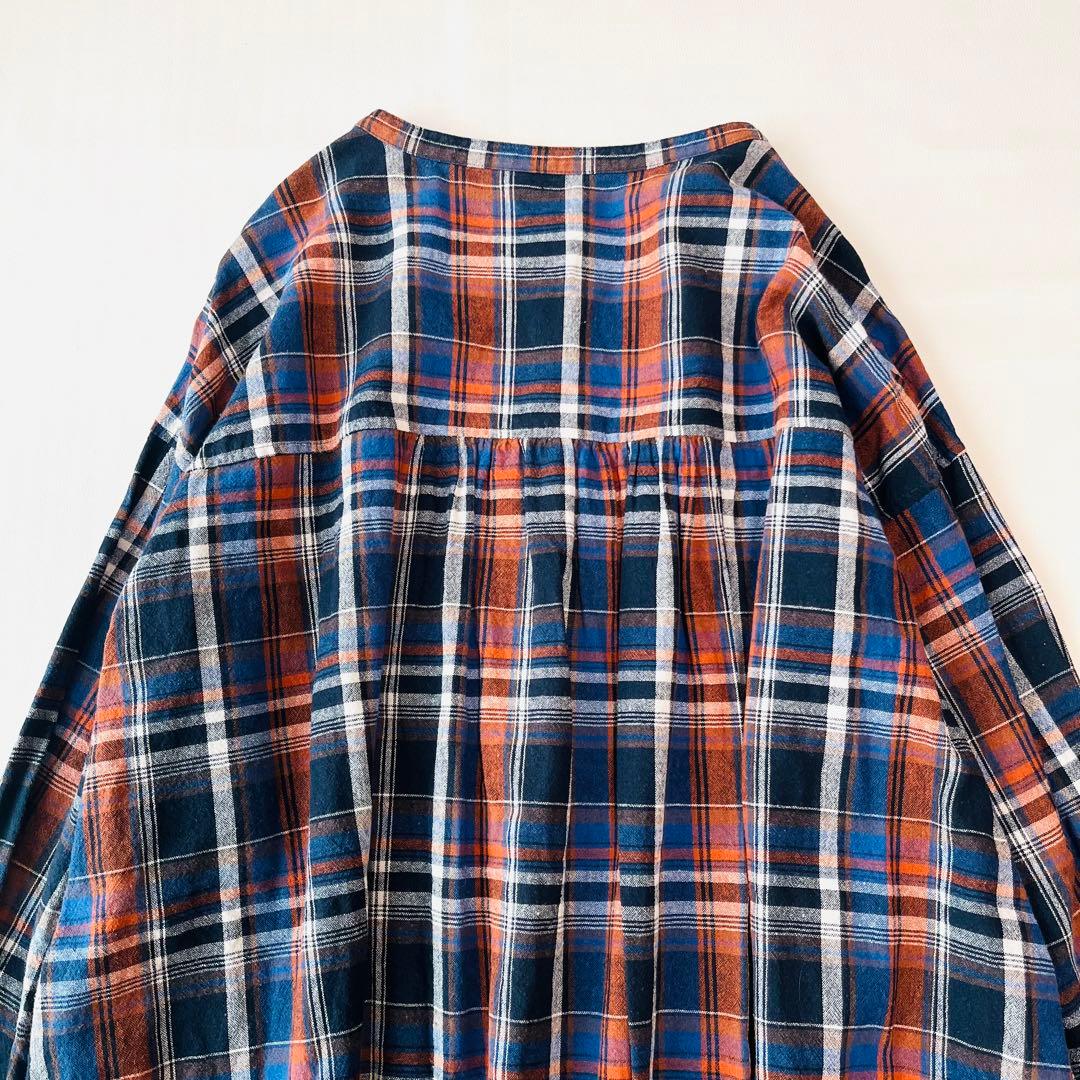 ソウルベリー はちみつ堂の冬のマドラスチェックなワンピース ゆったり 4L