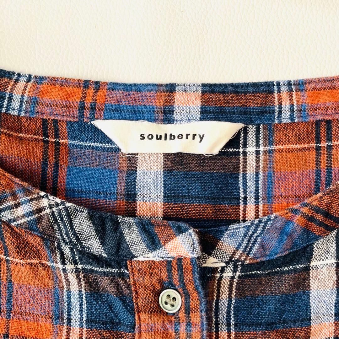 ソウルベリー はちみつ堂の冬のマドラスチェックなワンピース ゆったり 4L