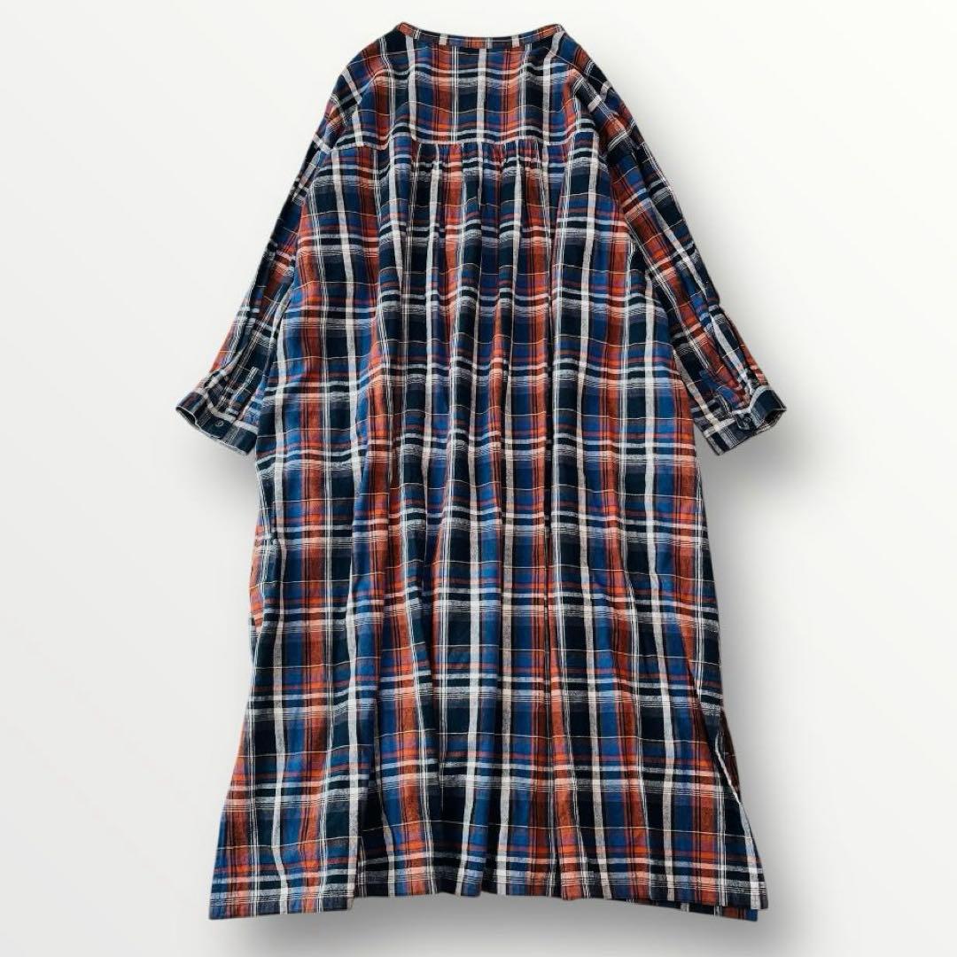 ソウルベリー はちみつ堂の冬のマドラスチェックなワンピース ゆったり 4L