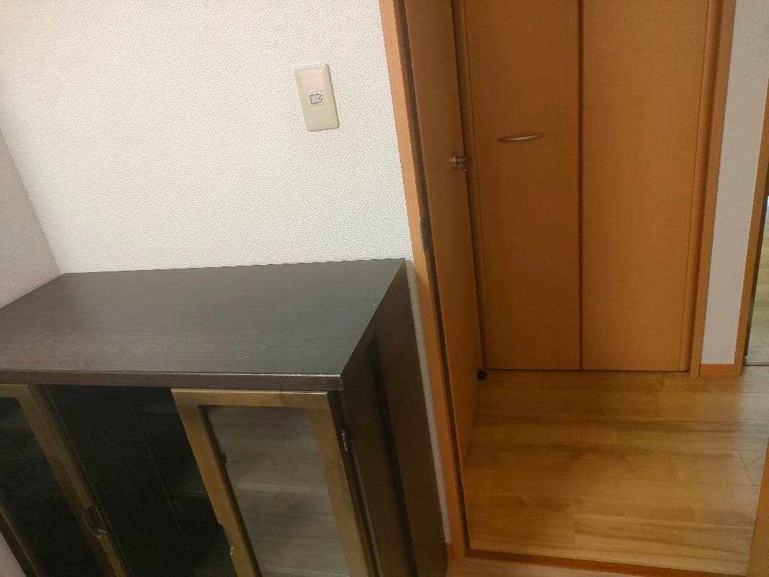 木製本棚 ガラス扉付き ダークブラウン 多収納