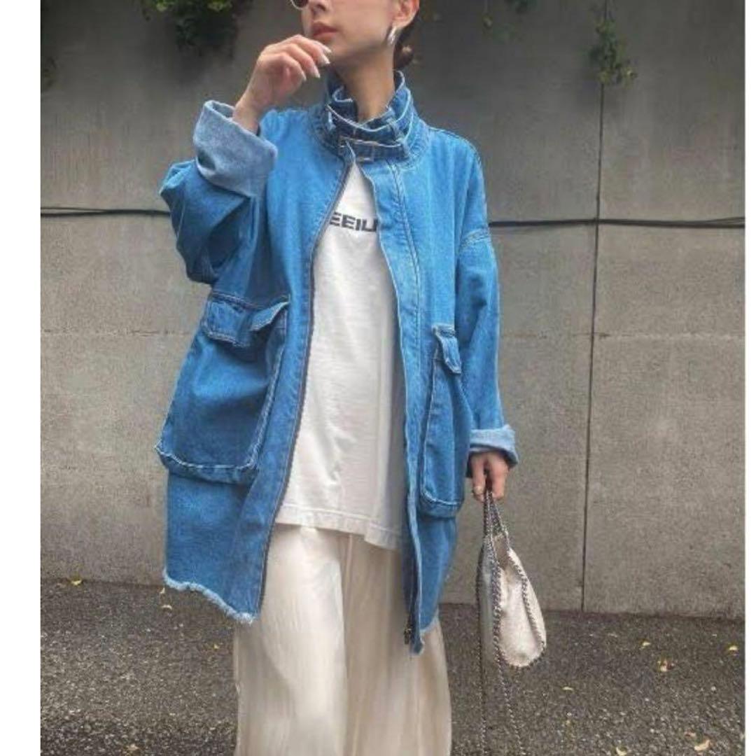 美品　AMERIデニムジャケット 黒石奈緒子着用