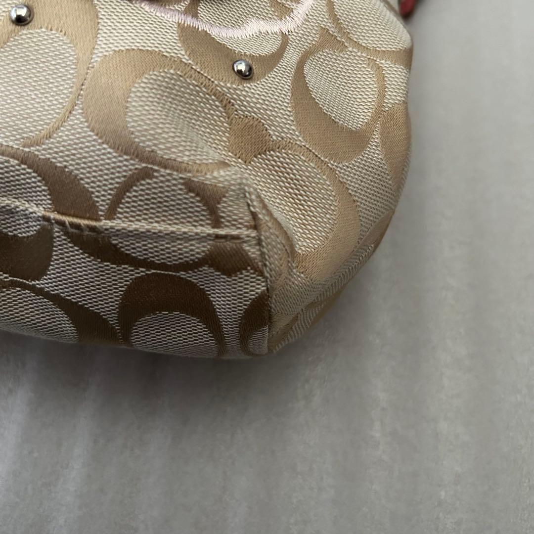 未使用　COACH 希少　花モチーフ シグネチャー ポーチ ミニバッグ　タグ付き