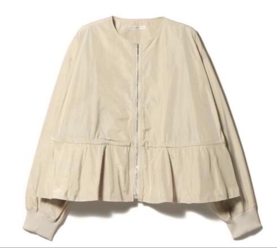 エストネーション　ESTNATION ナイロンタフタ　ペプラムブルゾン