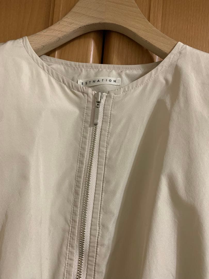 エストネーション　ESTNATION ナイロンタフタ　ペプラムブルゾン