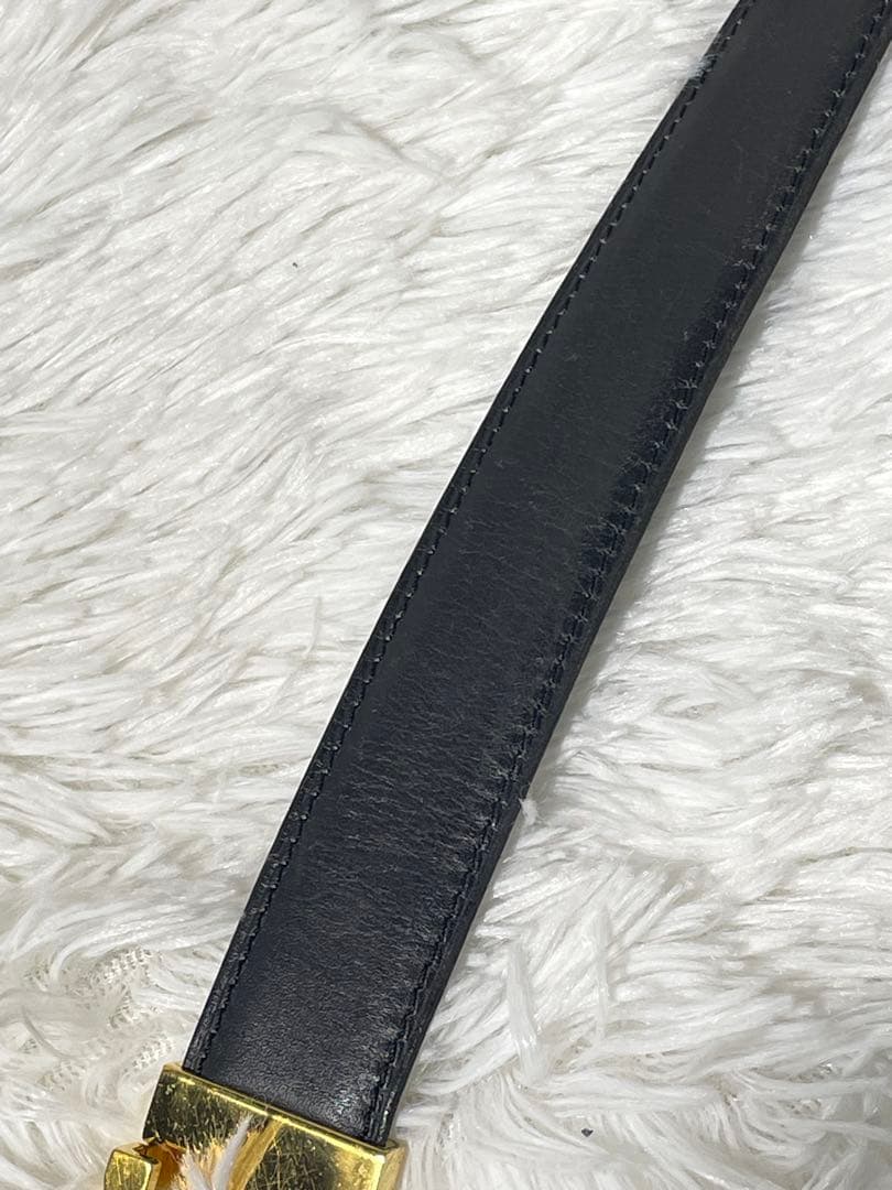 カルティエ must de Cartier 本革　レザーベルト 黒 ゴールド金具