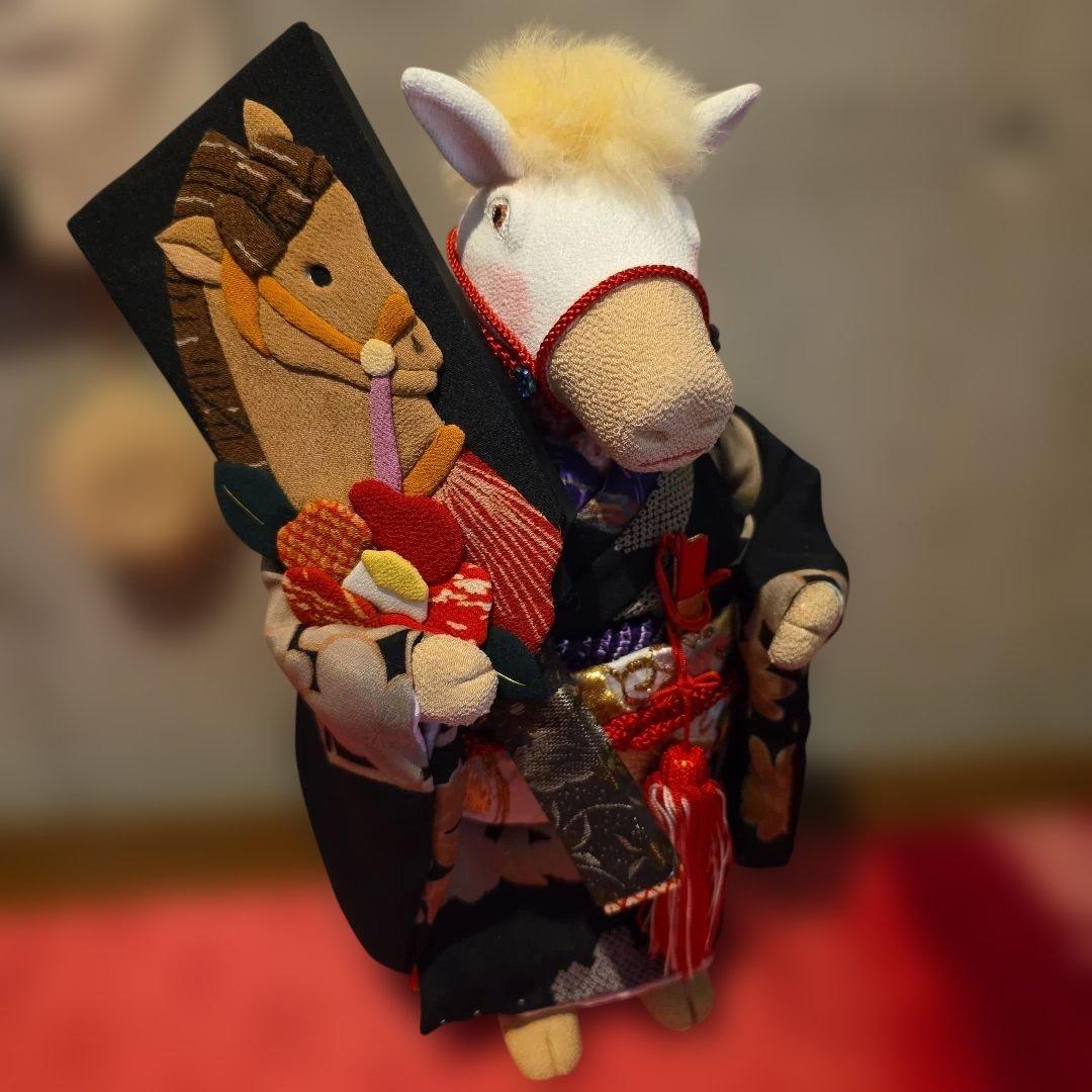 創作手作り人形　干支　馬　羽子板　午年