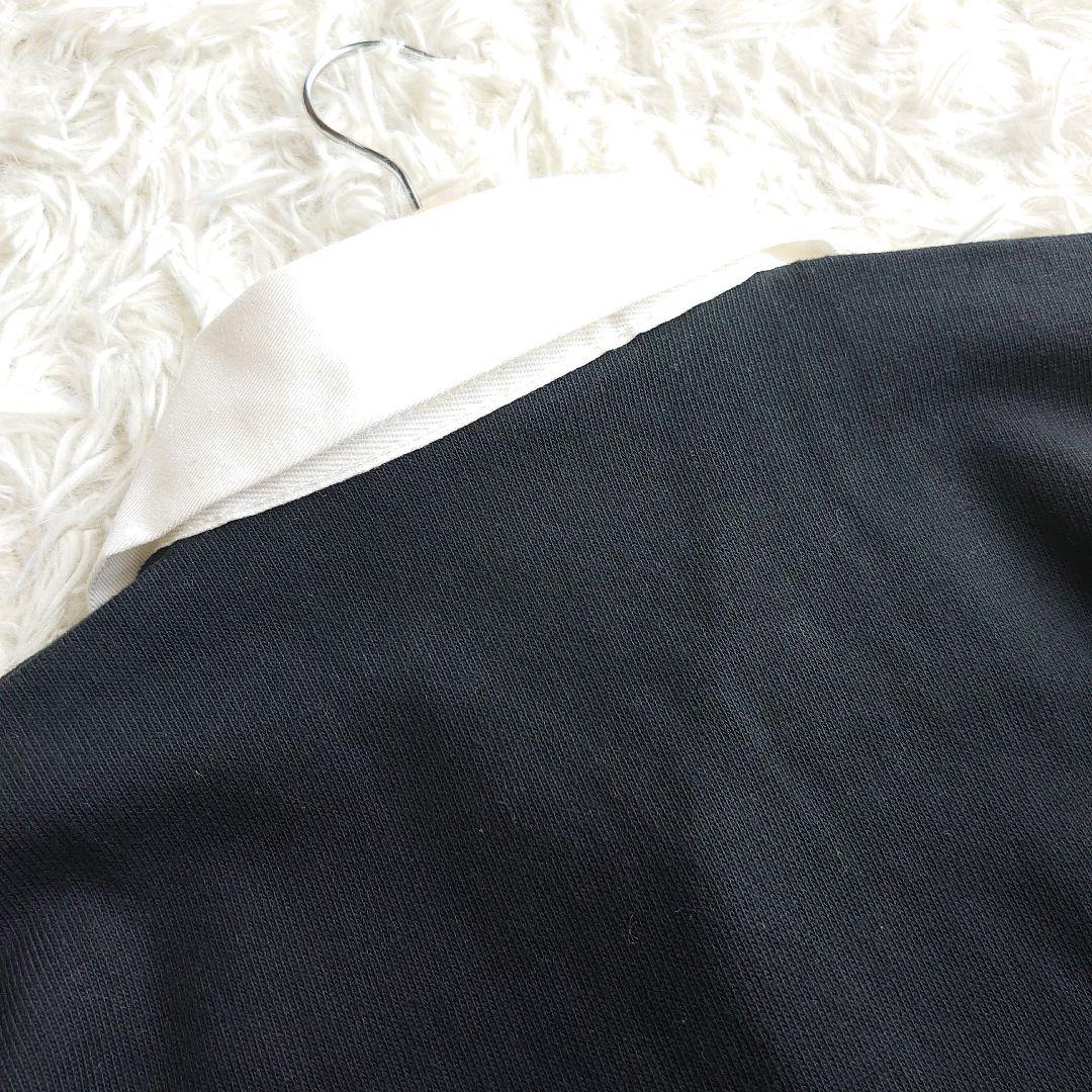 【新品】カンタベリー オールブラックス ロゴ刺繍 ラガーシャツ M 半袖