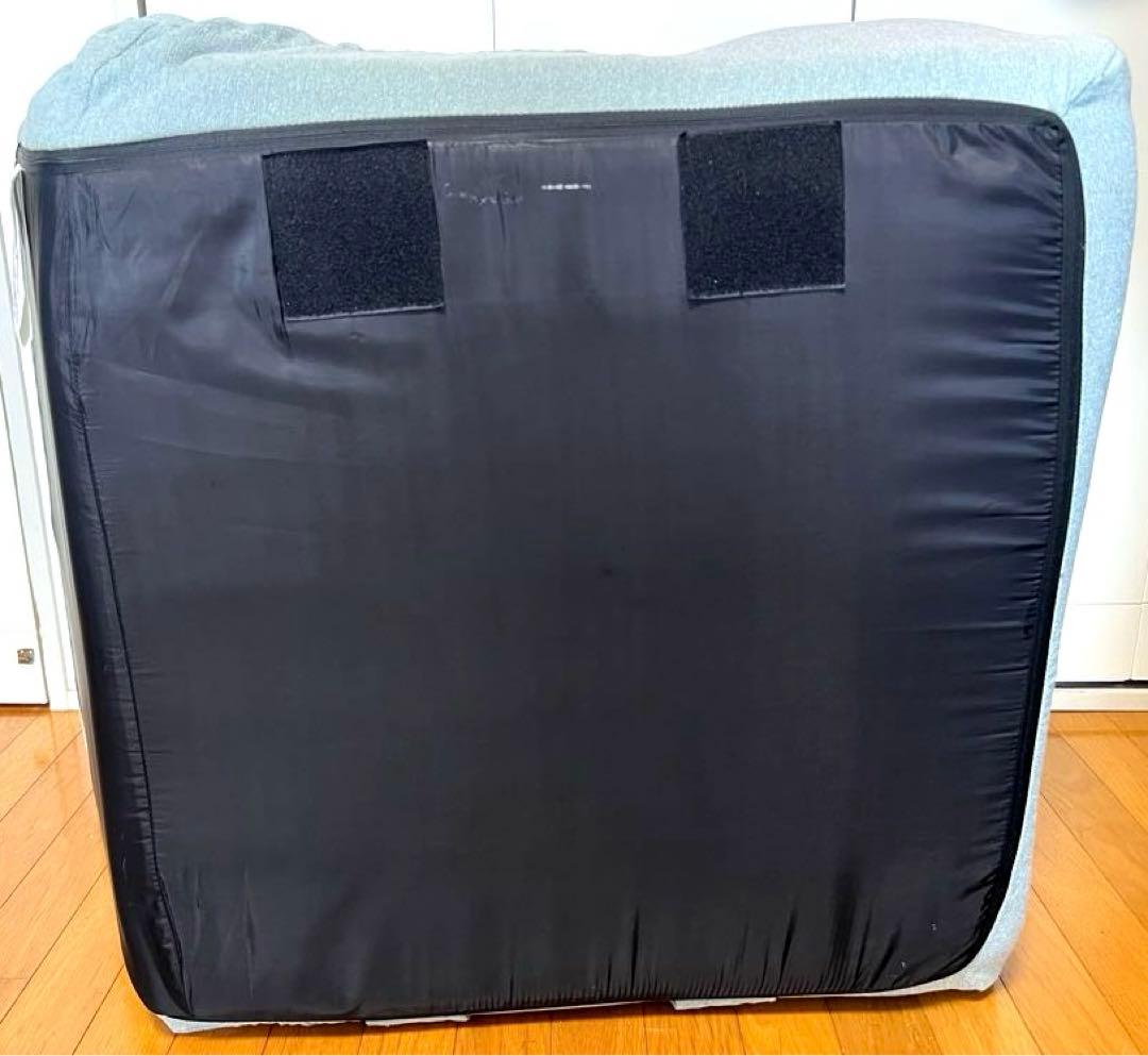 つながるポケットコイル座椅子 ローソファ 1人掛け リクライニング ライトブルー