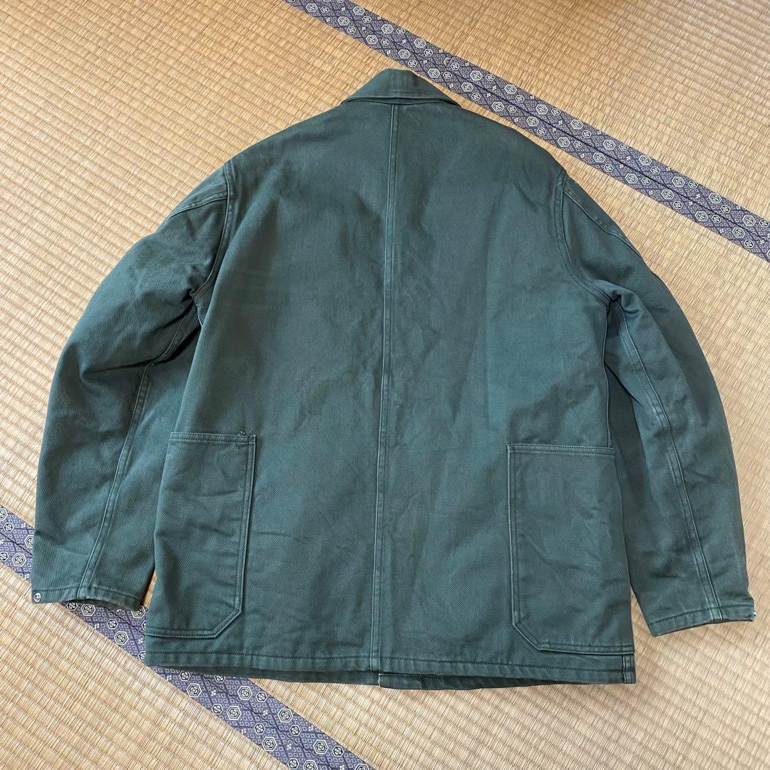 ササフラス カバーオール L グリーン 裏地付