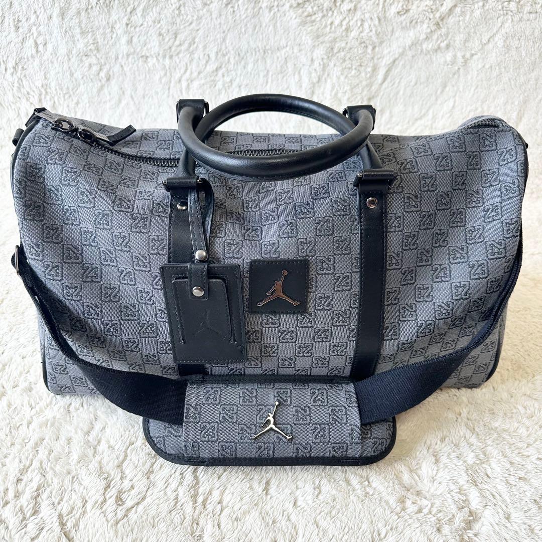 レア 限定品 ジョーダン ボストンバッグ モノグラム モノクロ ボックス型