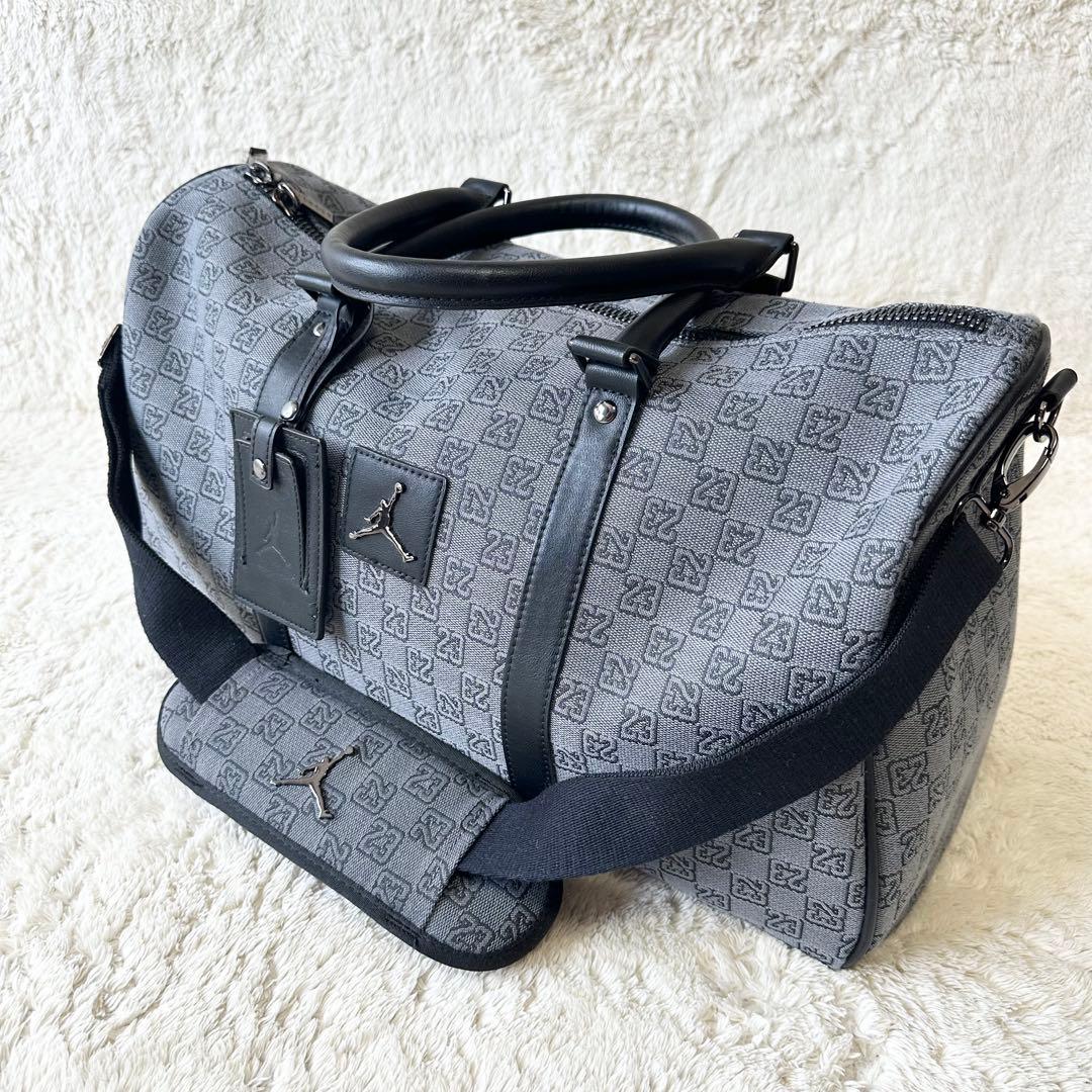 レア 限定品 ジョーダン ボストンバッグ モノグラム モノクロ ボックス型