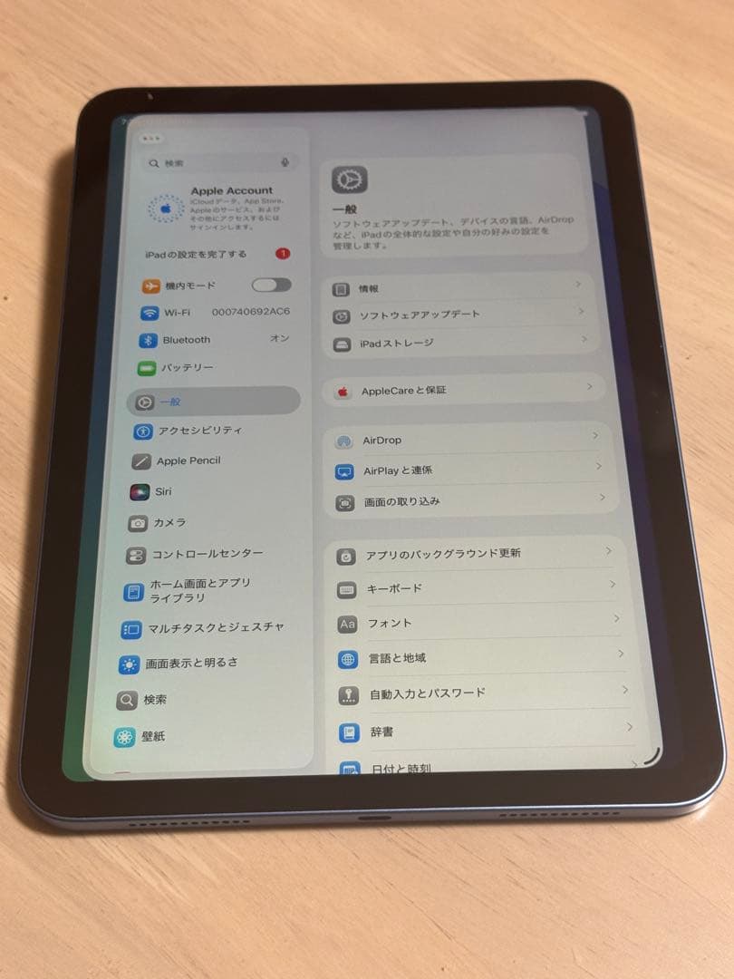 iPad 10世代 WiFi 64GB バッテリー90%