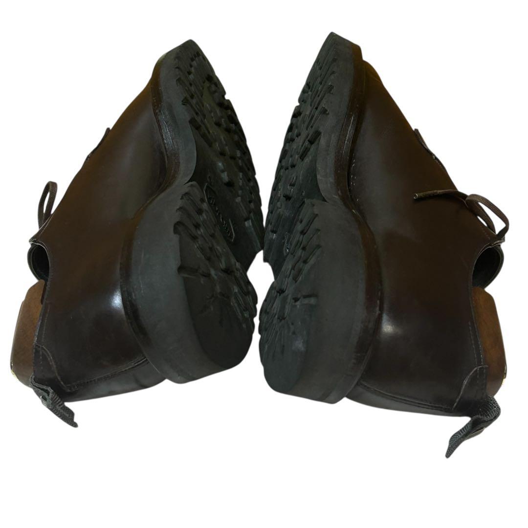 【美品】ダブルエイチ/WH プレーントゥ　レギュラー　ブラウン　ビブラム　6.5