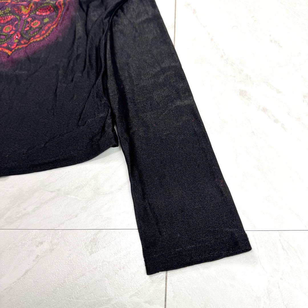 ジャンポールゴルチエ シアー 異素材 ハイネック カットソー ペイズリー 38