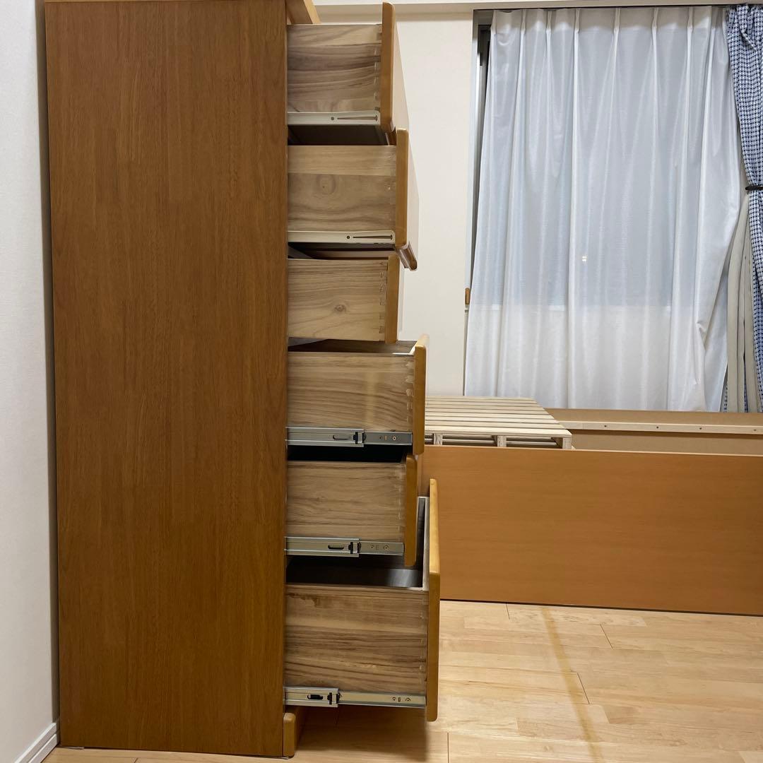 ニトリ ハイチェスト 、ナチュラルウッドのハイチェスト、ミニタンス、木製タンス、