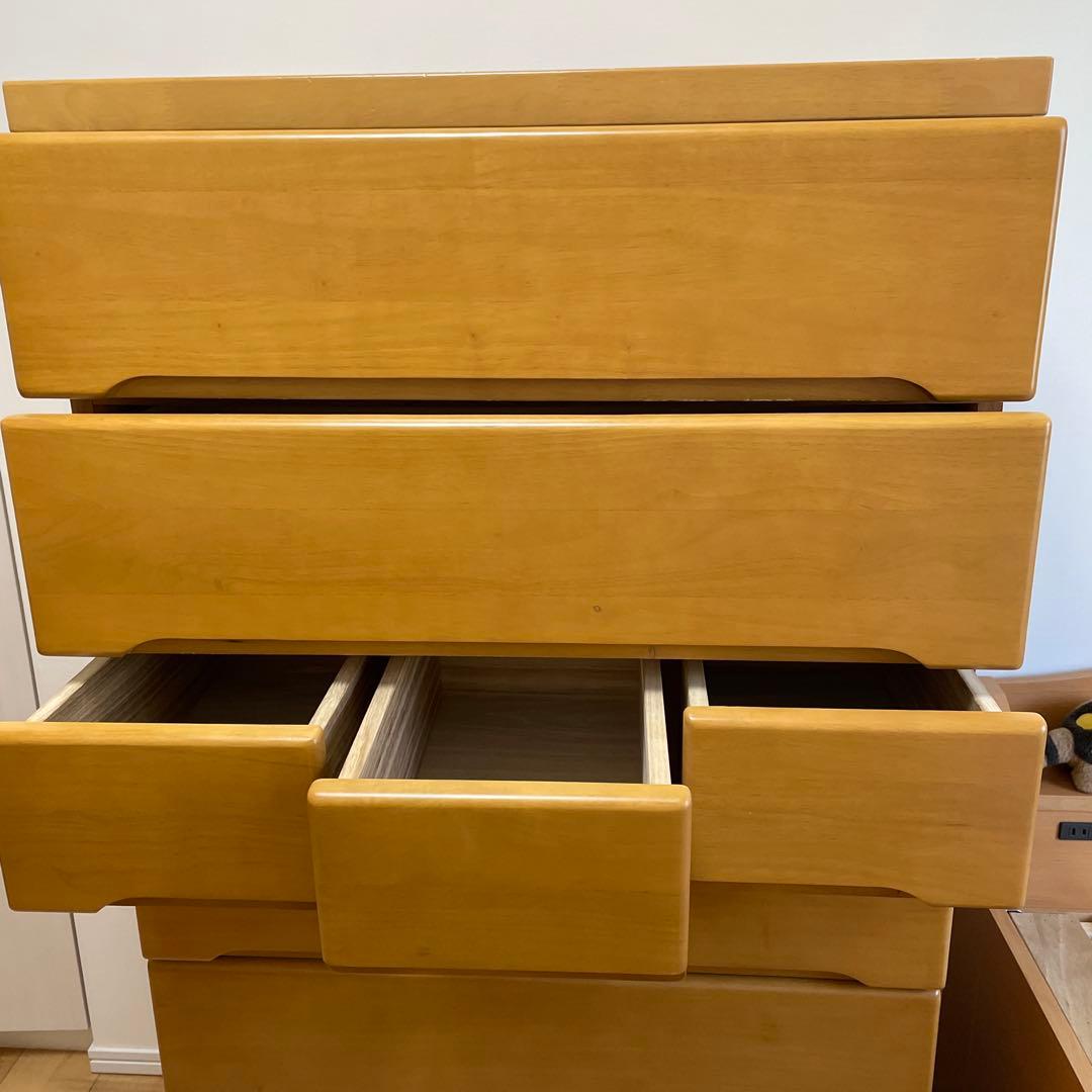 ニトリ ハイチェスト 、ナチュラルウッドのハイチェスト、ミニタンス、木製タンス、