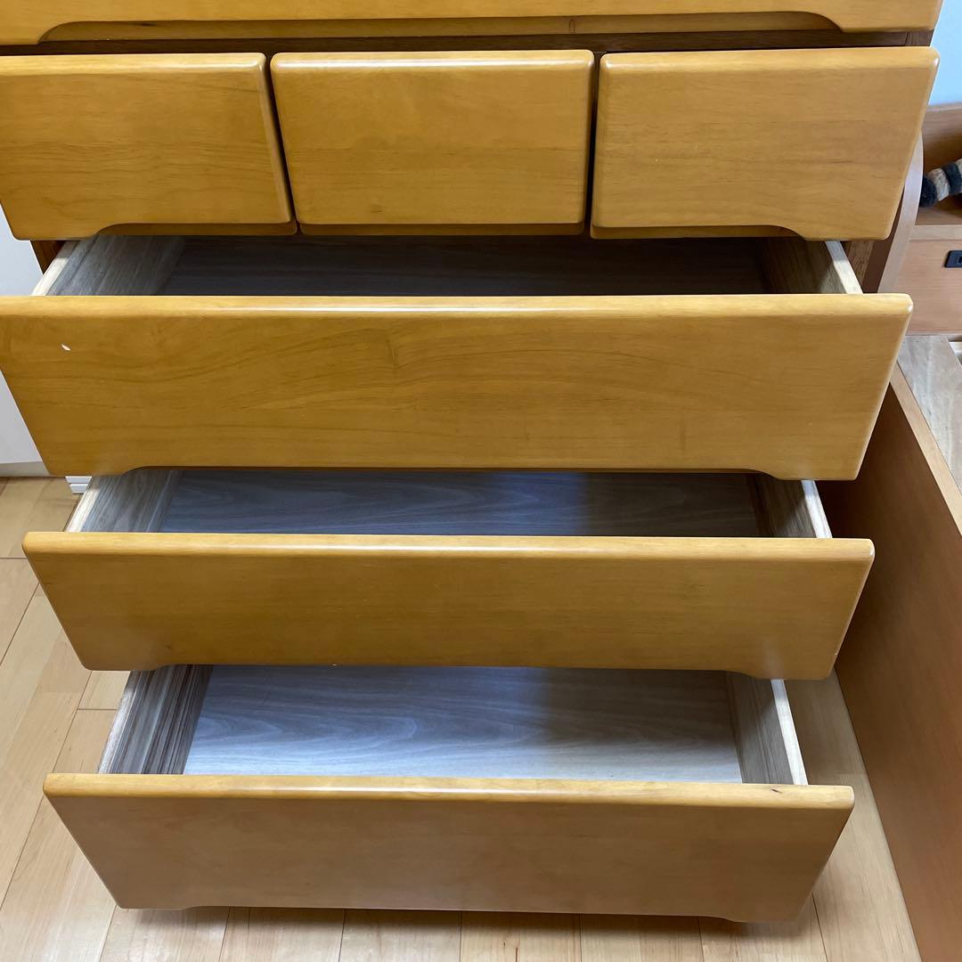 ニトリ ハイチェスト 、ナチュラルウッドのハイチェスト、ミニタンス、木製タンス、