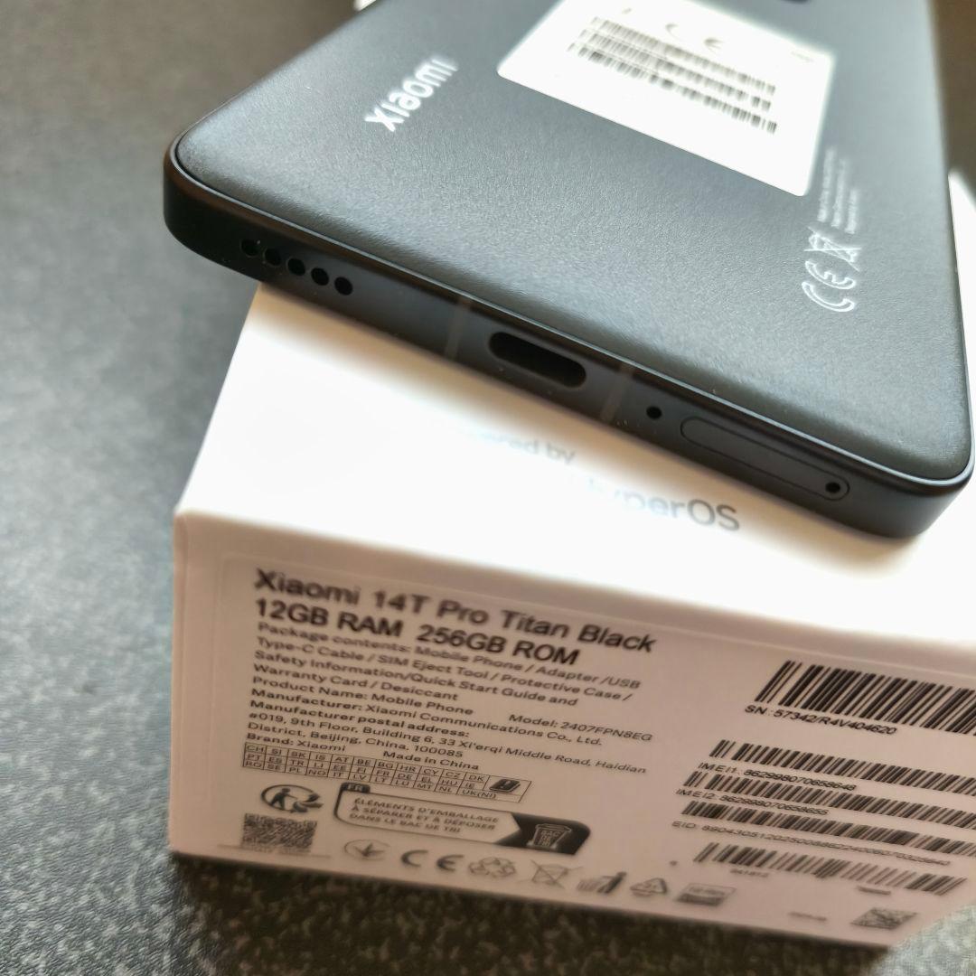 スマートフォン本体 Xiaomi 14T Pro Titan Black 12GB 256GB