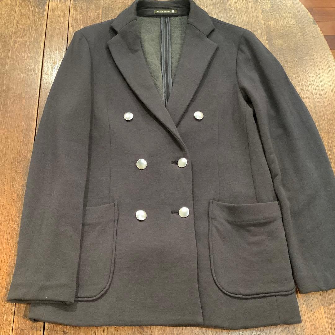 AUXCA.TRUNK ソフトリュクスカシミヤダブルジャケット　DGRAY