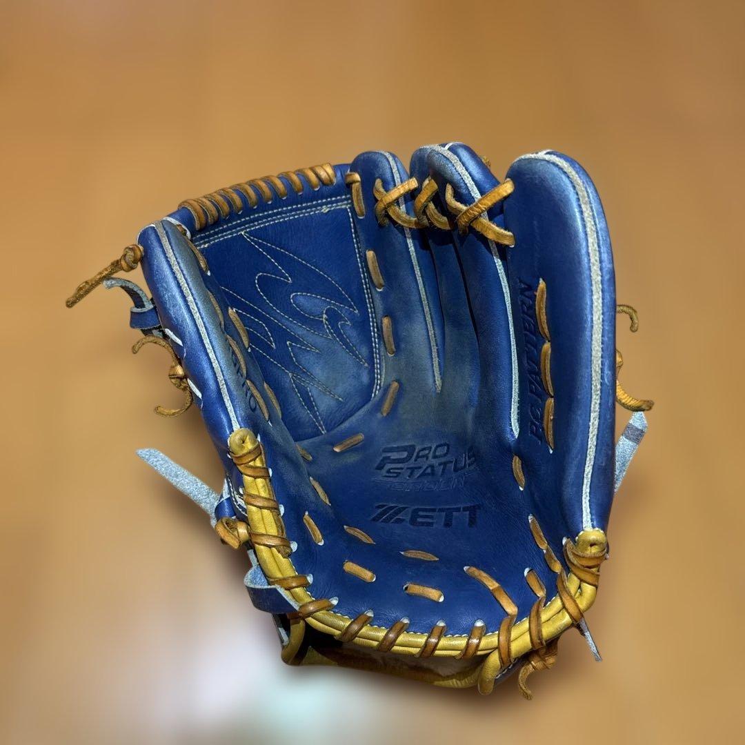ZETT プロステイタス　軟式用オーダー投手用　グローブ 青