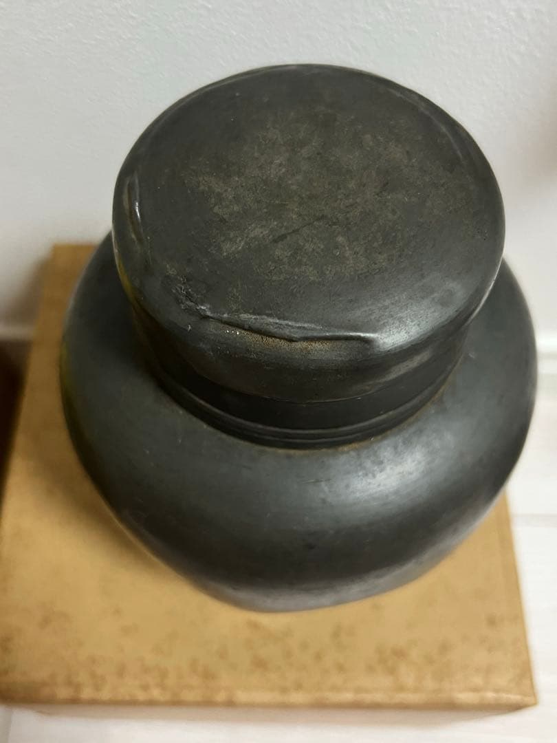 茶道具 古錫 在銘 大茶壺 茶心壷 茶入 骨董品