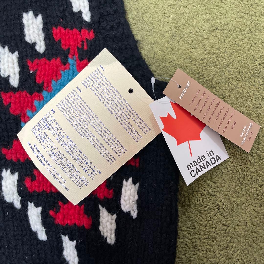 新品未使用！タグ付！Kanata カナタカウチンニットベスト ウール製