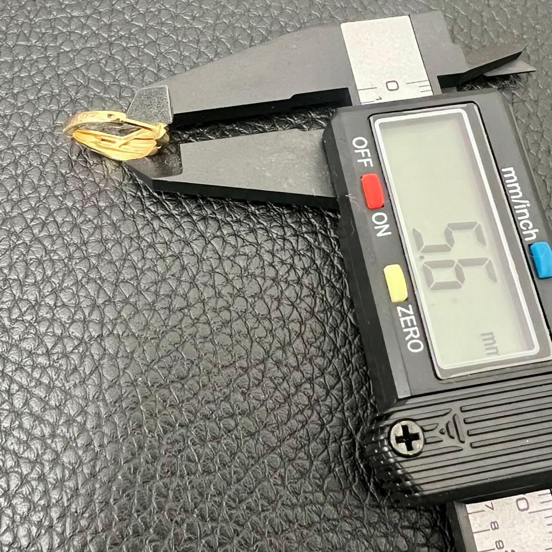 (B051202) K18ピアス ダイヤ 中折れピアス 18金 YG