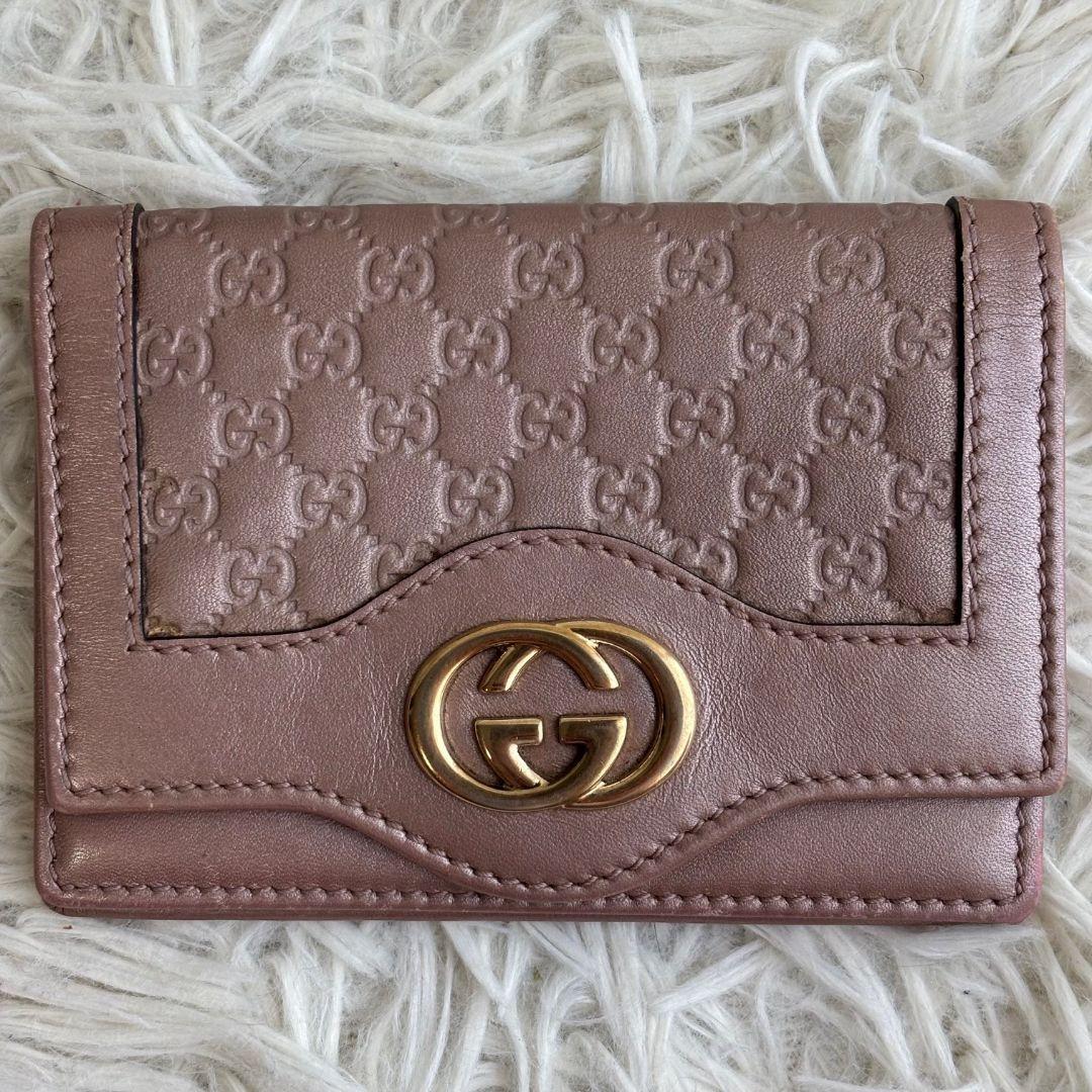 【超激レア 美品】グッチ　名刺入れ　インターロッキング　マイクロシマ　入手困難