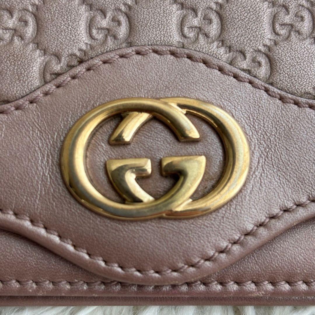 【超激レア 美品】グッチ　名刺入れ　インターロッキング　マイクロシマ　入手困難