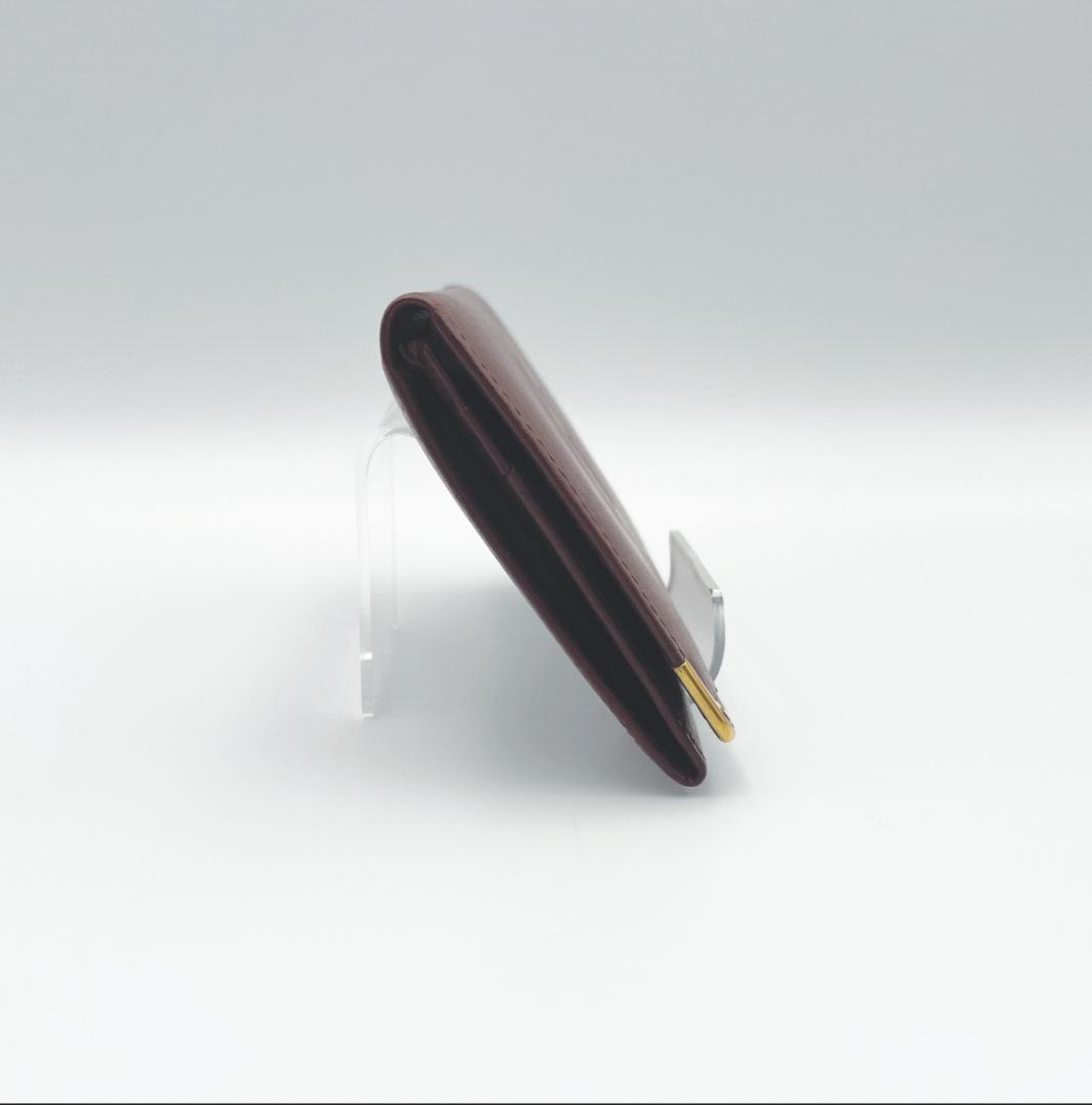 【Cartier（カルティエ）】名刺入れ ボルドー マストライン 本革