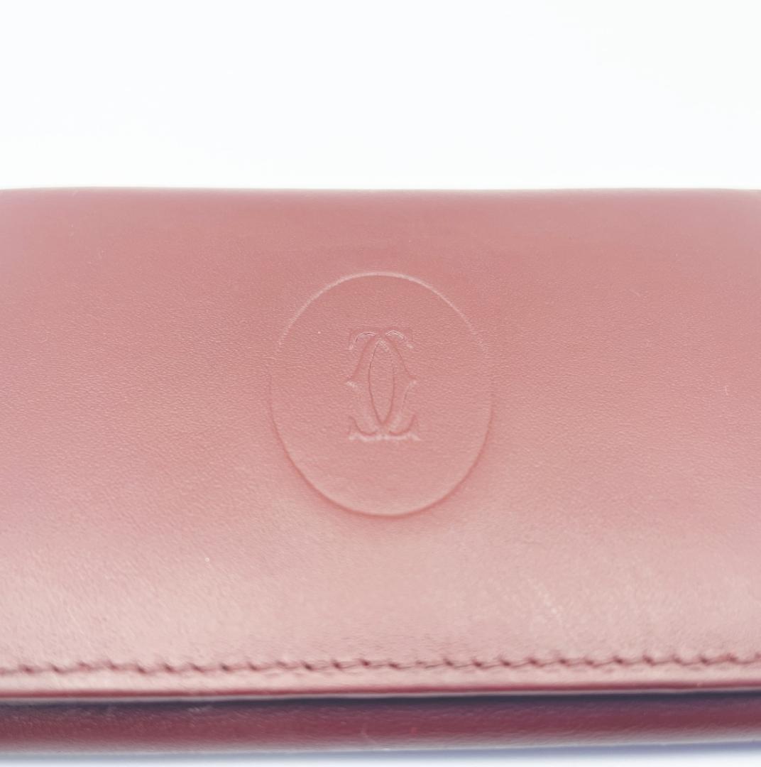 【Cartier（カルティエ）】名刺入れ ボルドー マストライン 本革
