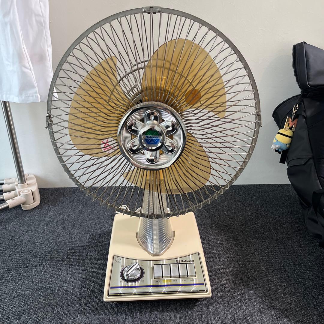 National 光る レトロ扇風機　※ジャンク